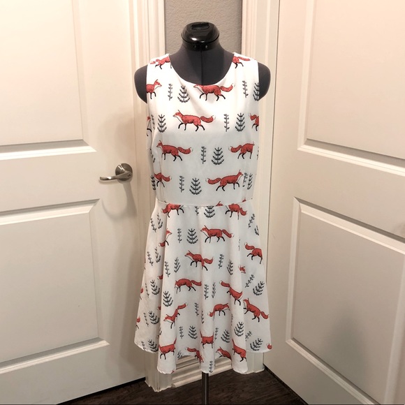 Dresses & Skirts - ❌Sold❌Price Firm Quirky Fox Print Dress 🦊🦊